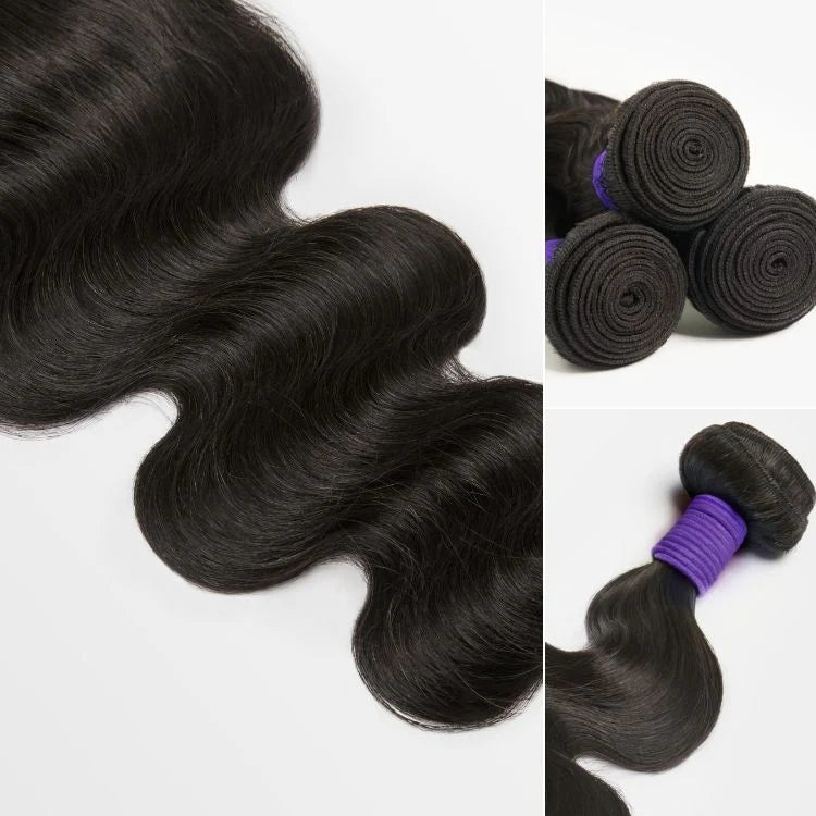 Tissage / Natural Black / Body Wave / 100% Brazilian Virgin Human Hair / 3pcs 300g