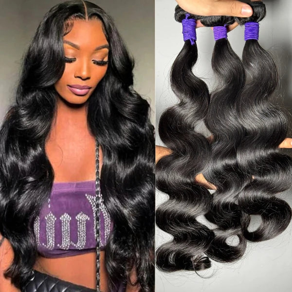 Tissage / Natural Black / Deep Wave / 100% Brazilian Virgin Human Hair / 3pcs 300g