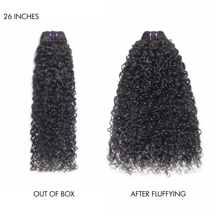 Tissage / Natural Black / Burmese Curly / 100% Brazilian Virgin Human Hair / 3pcs 300g