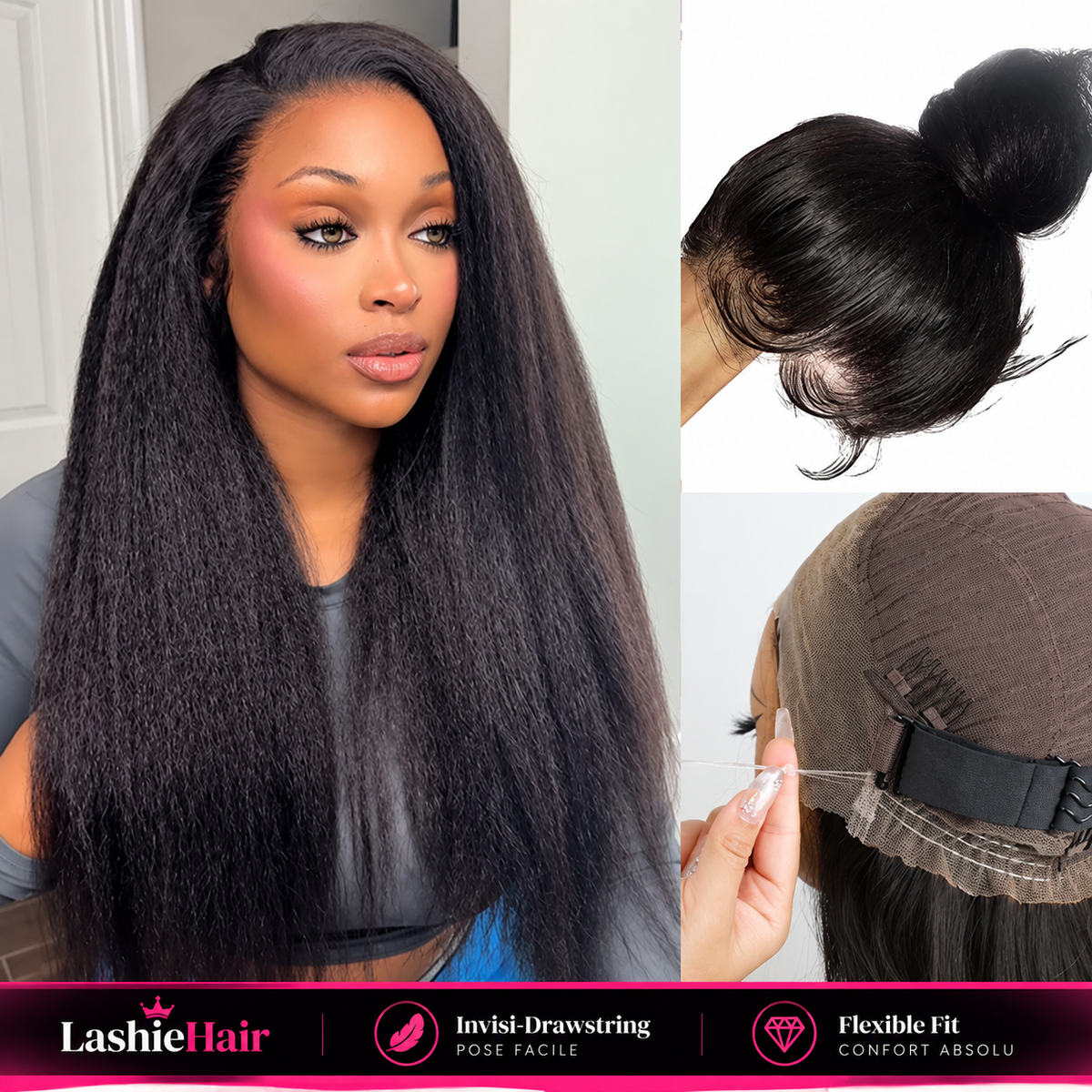 Rebeccah / Kinky Straight / Invisible / 360 / Glueless / 200%