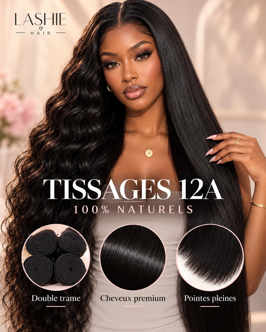 Tissage / Blond / Straight / 100% Brazilian Virgin Human Hair / 3pcs 300g