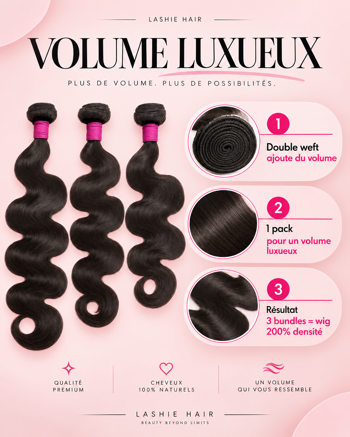 Tissage / Blond / Straight / 100% Brazilian Virgin Human Hair / 3pcs 300g