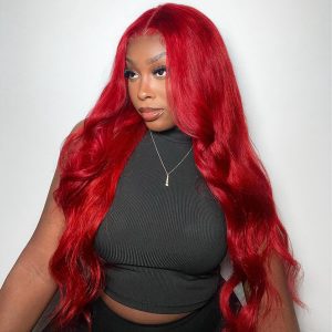 Khloe/ Red / Straight / 6x5 Precut HD / 200% / Glueless