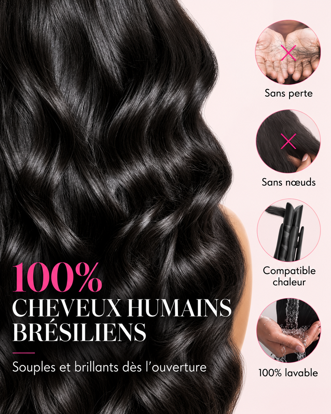 Tissage / Blond / Straight / 100% Brazilian Virgin Human Hair / 3pcs 300g