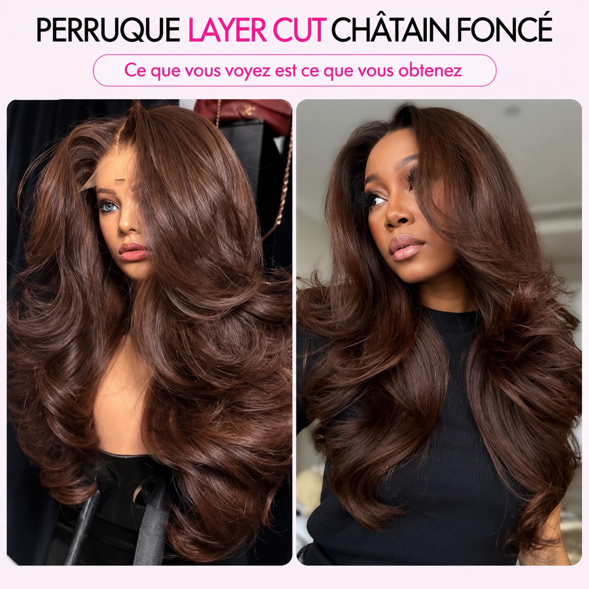 Trisha / Butterfly Dark Brown / Invisible / 6x5/ Glueless / 250%