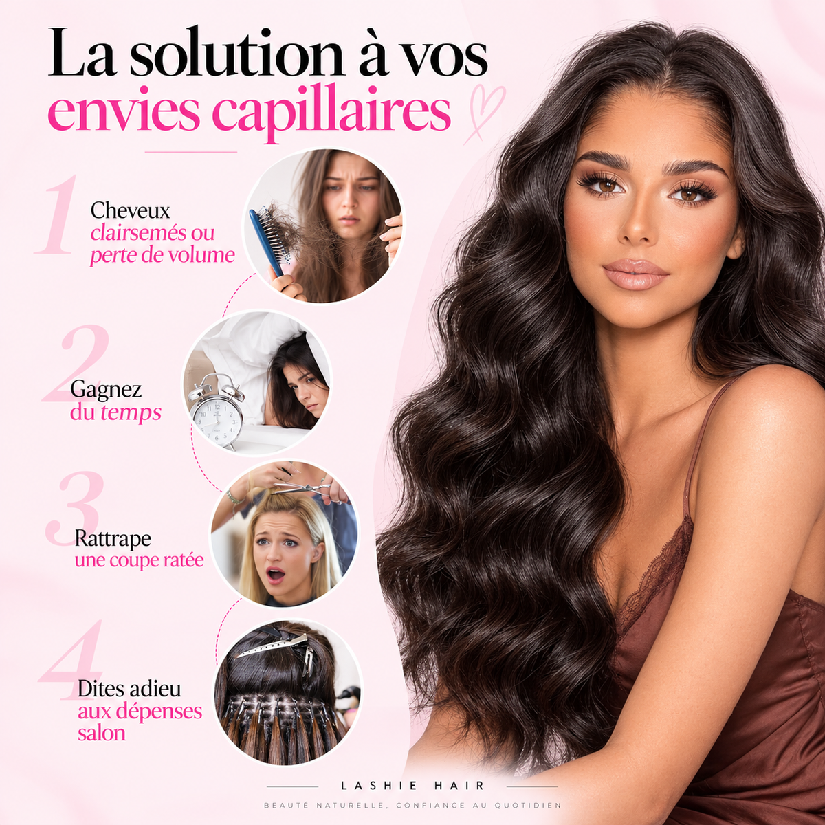 Clip-In / Black / Curly/ Virgin Human Hair / 7pcs