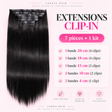 Clip-In / Black / Curly/ Virgin Human Hair / 7pcs