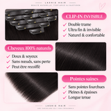 Clip-In / Black / Curly/ Virgin Human Hair / 7pcs