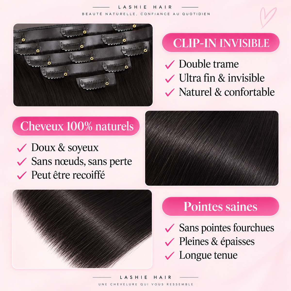 Clip-In / Black / Curly/ Virgin Human Hair / 7pcs