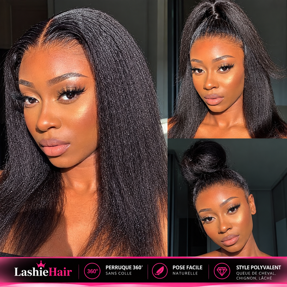 Rebeccah / Kinky Straight / Invisible / 360 / Glueless / 200%