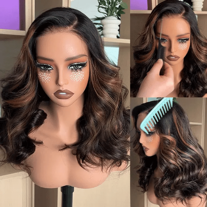 Oprah / Brown Highlights/ Butterfly Layer / 6x5 / 250% / Glueless