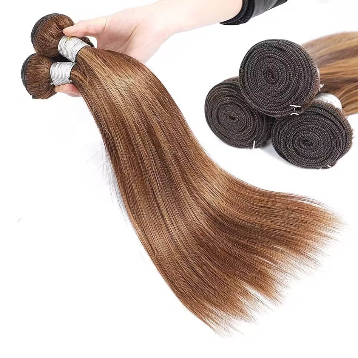 Tissage / Honey Blond / Silky Straight / 100% Brazilian Virgin Human Hair / 3pcs 300g