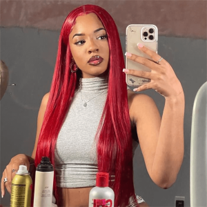 Khloe/ Red / Straight / 6x5 Precut HD / 200% / Glueless
