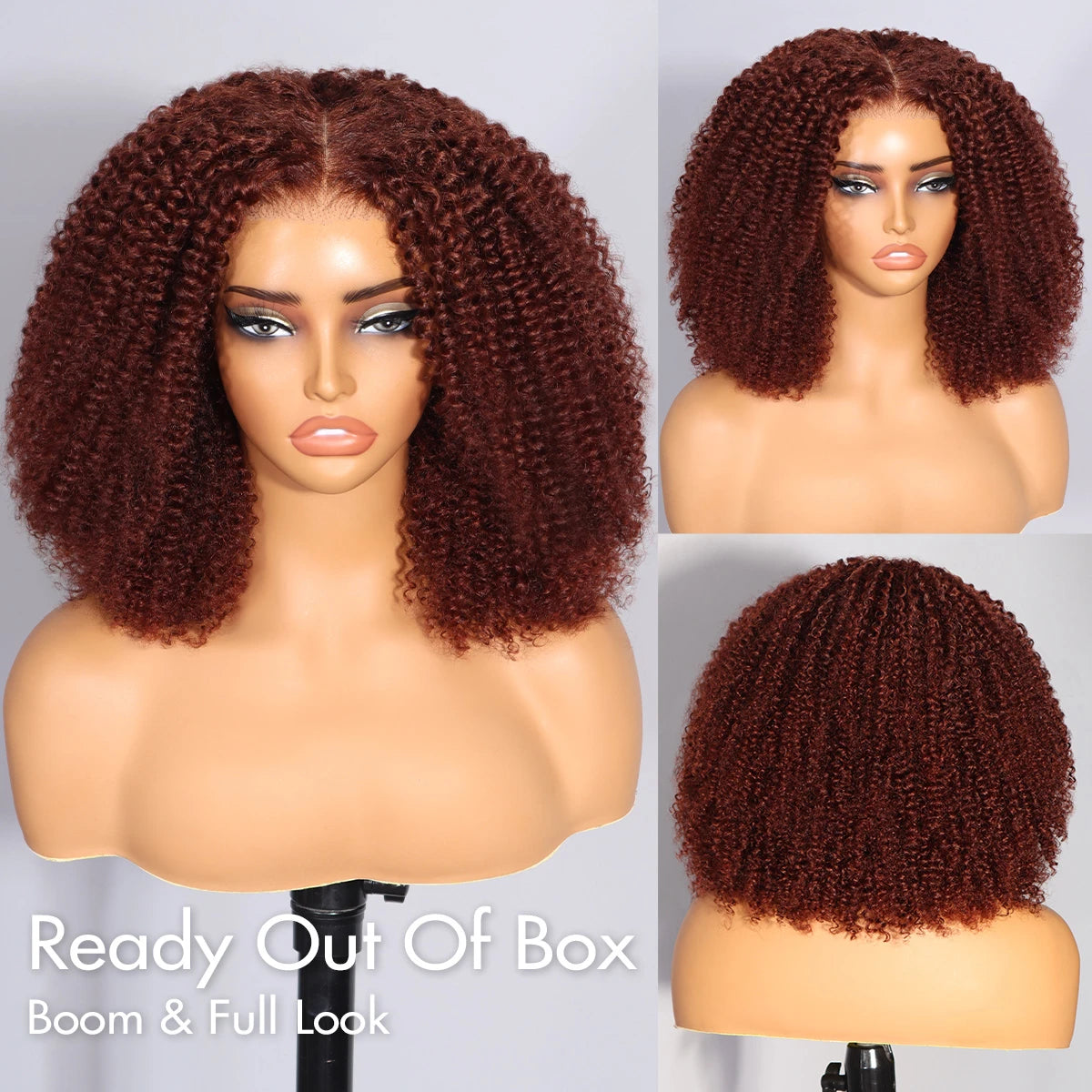 Aisha / Reddish Brown / Kinky Curly / 250% / Glueless